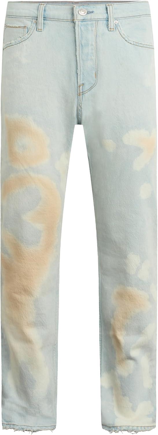 imageHUDSON Mens Wes Straight Leg JeanBleached Cloud