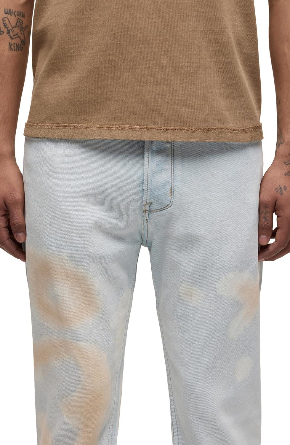 imageHUDSON Mens Wes Straight Leg JeanBleached Cloud