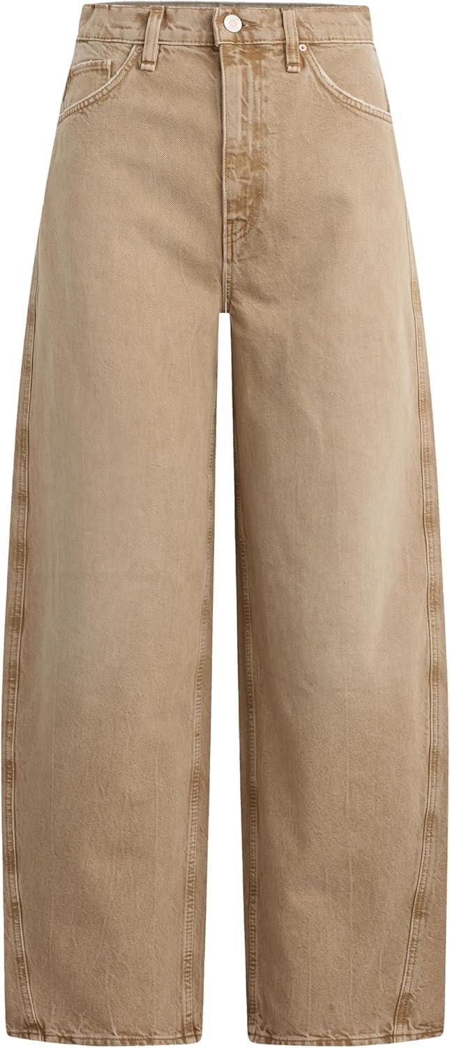 imageHUDSON Womens Bailey Relaxed Barrel JeanBurnt Khaki