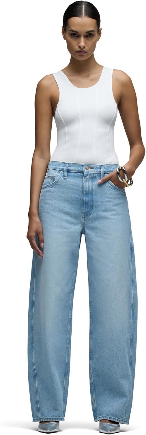 imageHUDSON Womens Bailey Relaxed Barrel JeanFighter