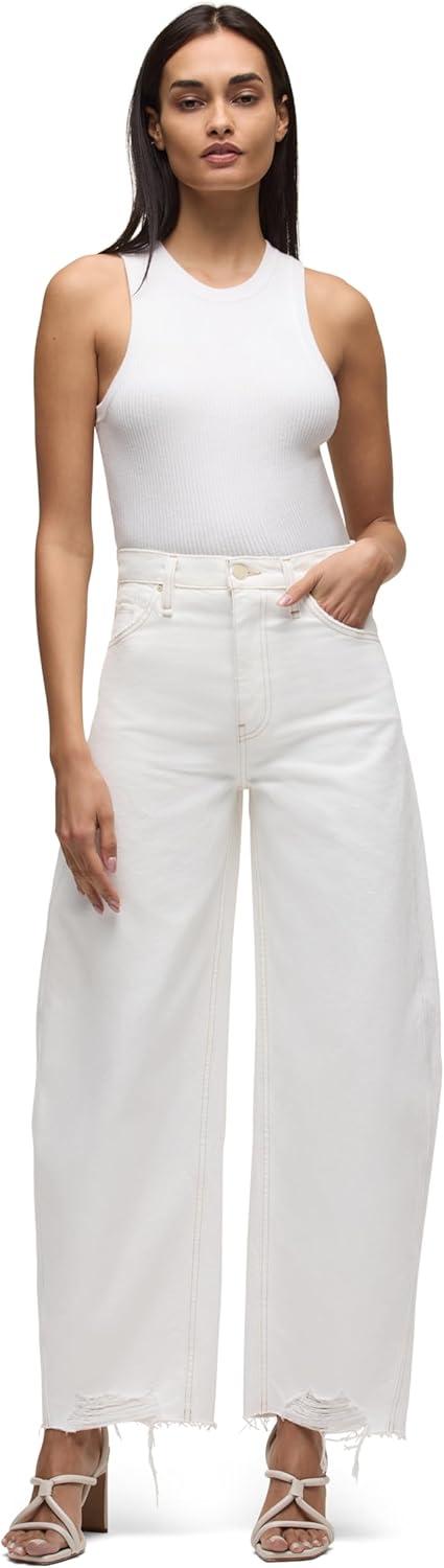 imageHUDSON Womens Bailey Relaxed Barrel JeanWhite