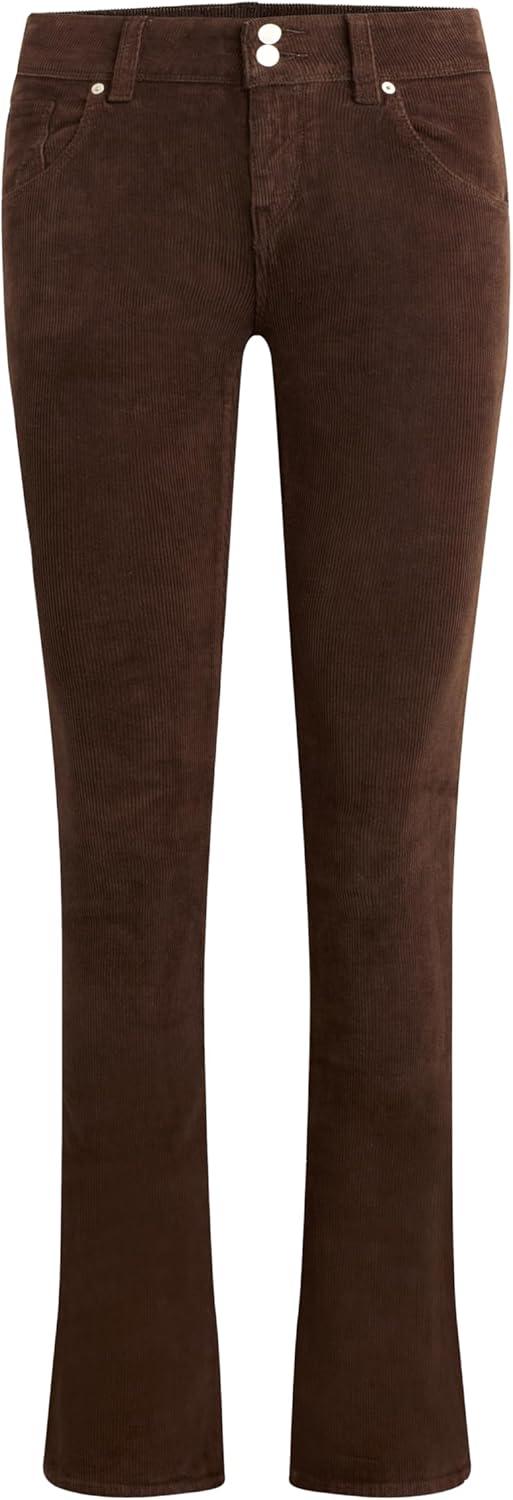 imageHUDSON Womens Beth Mid Rise Baby Bootcut Jean with Back Flap PocketsBlack Coffee Cord