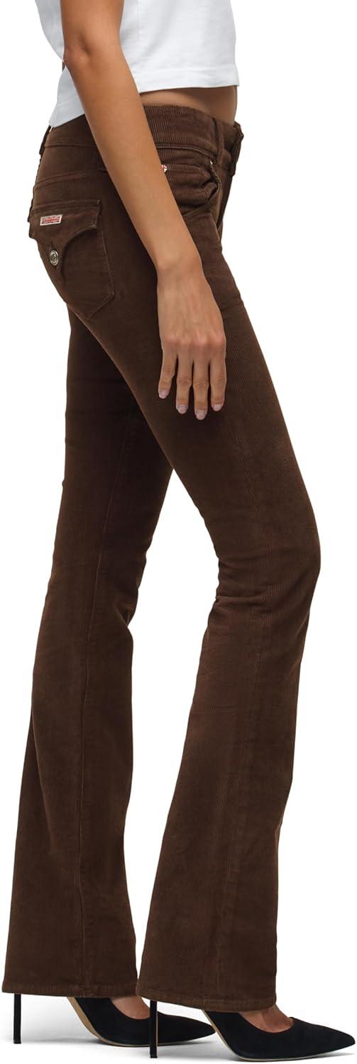 imageHUDSON Womens Beth Mid Rise Baby Bootcut Jean with Back Flap PocketsBlack Coffee Cord