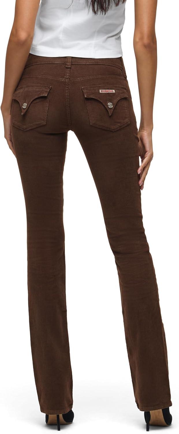 imageHUDSON Womens Beth Mid Rise Baby Bootcut Jean with Back Flap PocketsBlack Coffee Cord