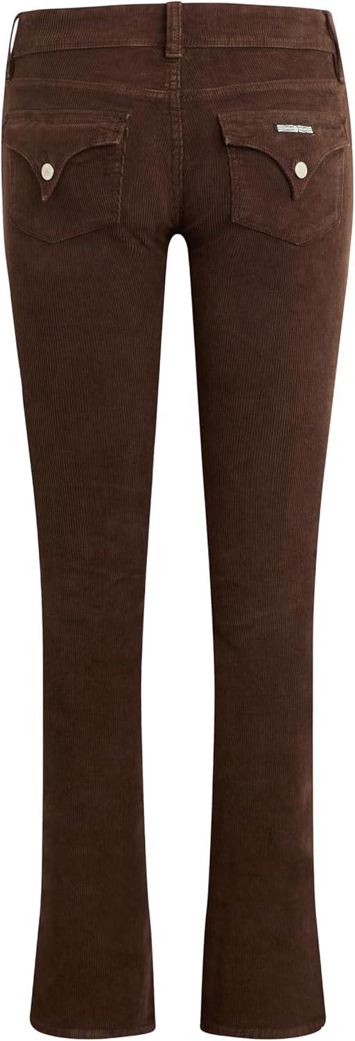imageHUDSON Womens Beth Mid Rise Baby Bootcut Jean with Back Flap PocketsBlack Coffee Cord