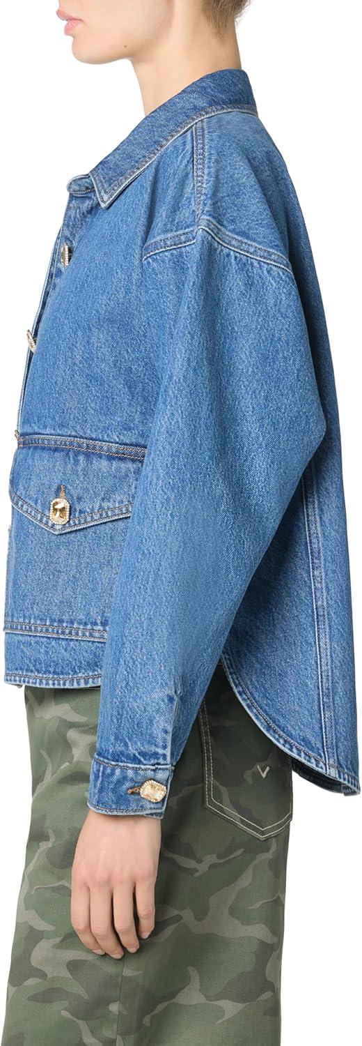 imageHUDSON womens 9 Karat Casual Cropped Denim JacketShelley