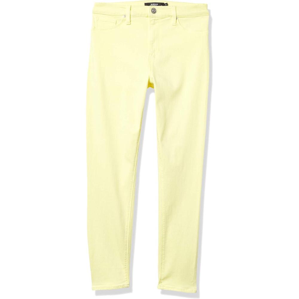 imageHUDSON Womens Nico Mid Rise Skinny Cropped JeanSoft Yellow