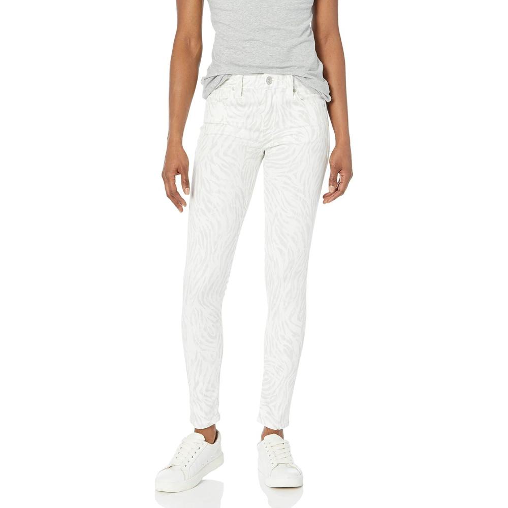 imageHUDSON Womens Nico Mid Rise Super Skinny Ankle JeanDistorted Zebra