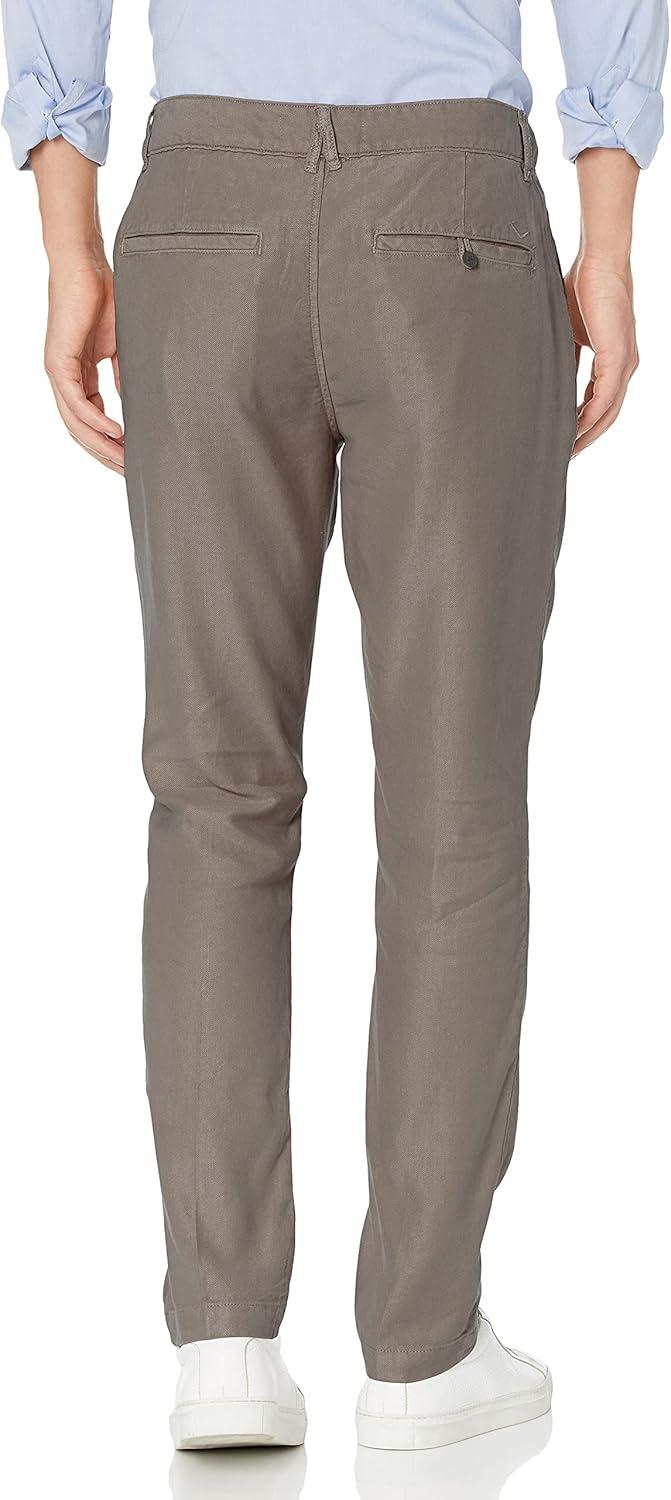 imageHUDSON Mens Classic Slim Straight ChinoCharcoal