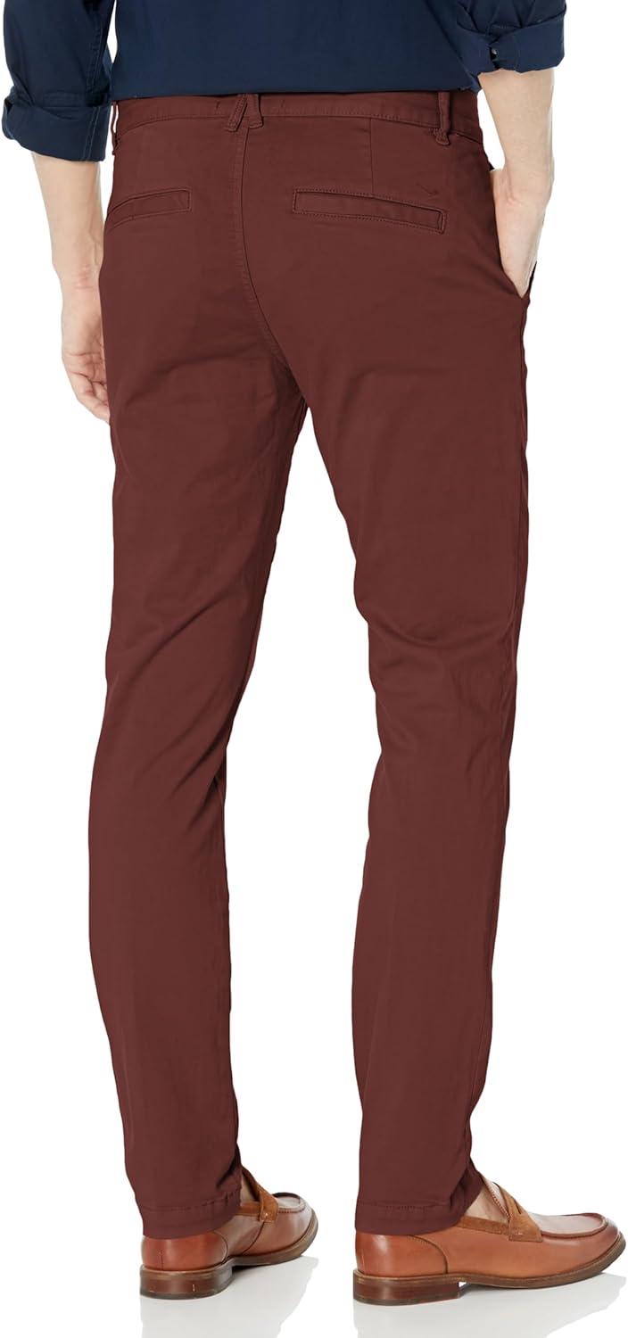 imageHUDSON Mens Classic Slim Straight ChinoRusset