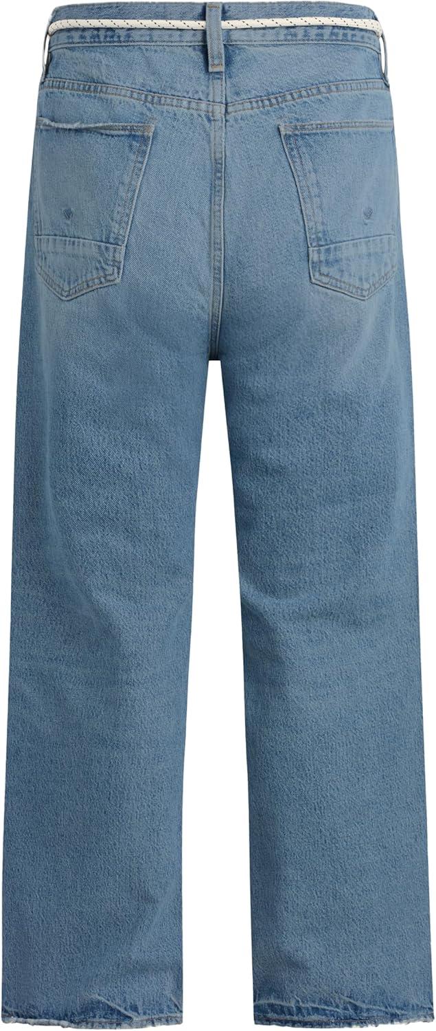 imageHUDSON Mens Luca Loose Fit Wide Leg Denim PantBleached