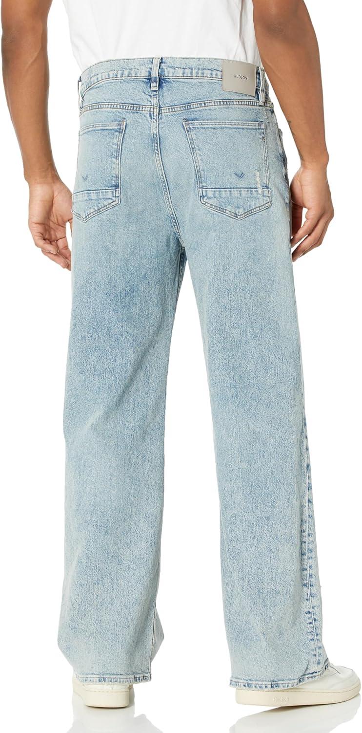 imageHUDSON Mens Luca Loose Fit Wide Leg Denim PantHideaway