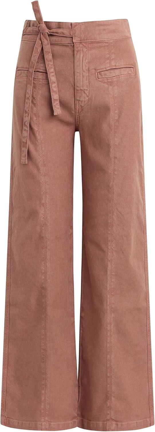 imageHUDSON Womens Tie Waist Wide Leg TrouserBaltic Amber