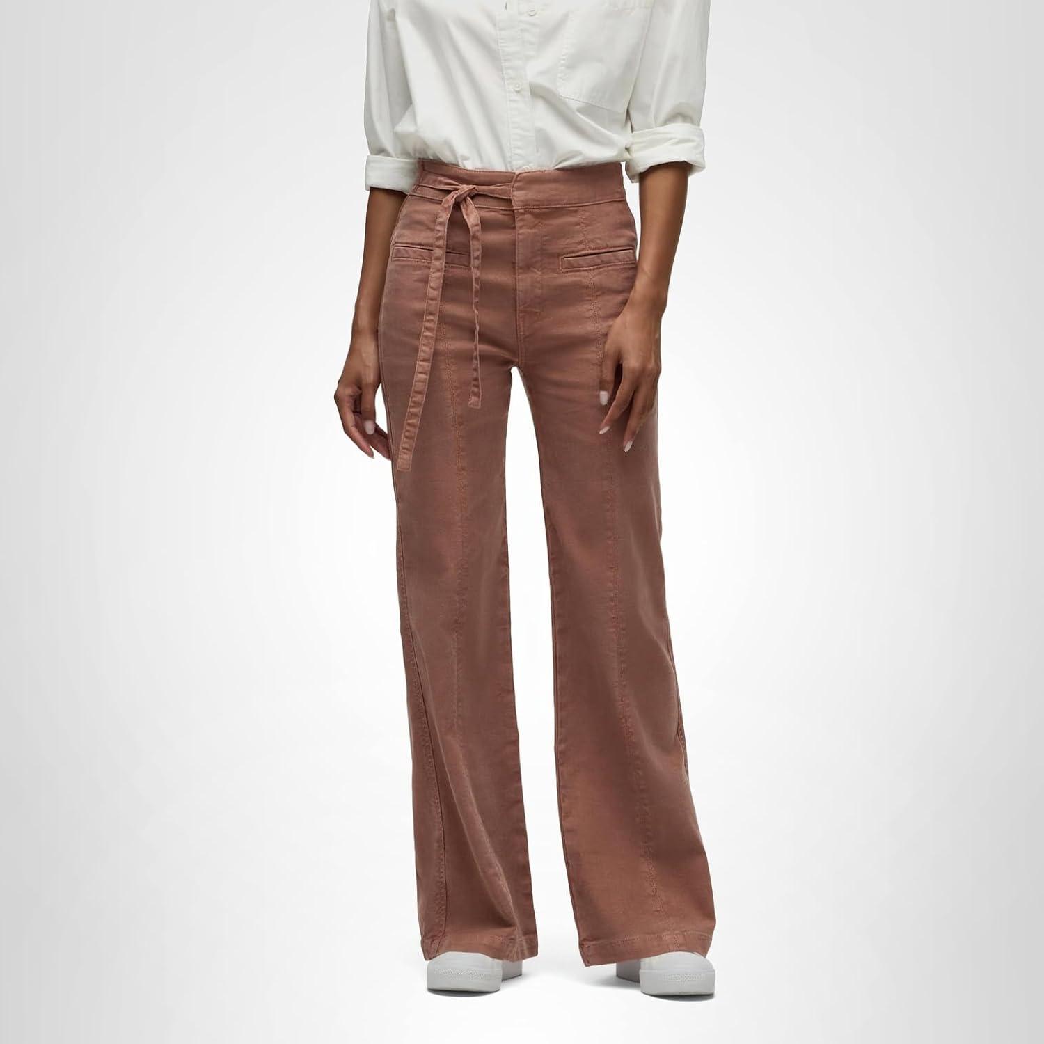 imageHUDSON Womens Tie Waist Wide Leg TrouserBaltic Amber