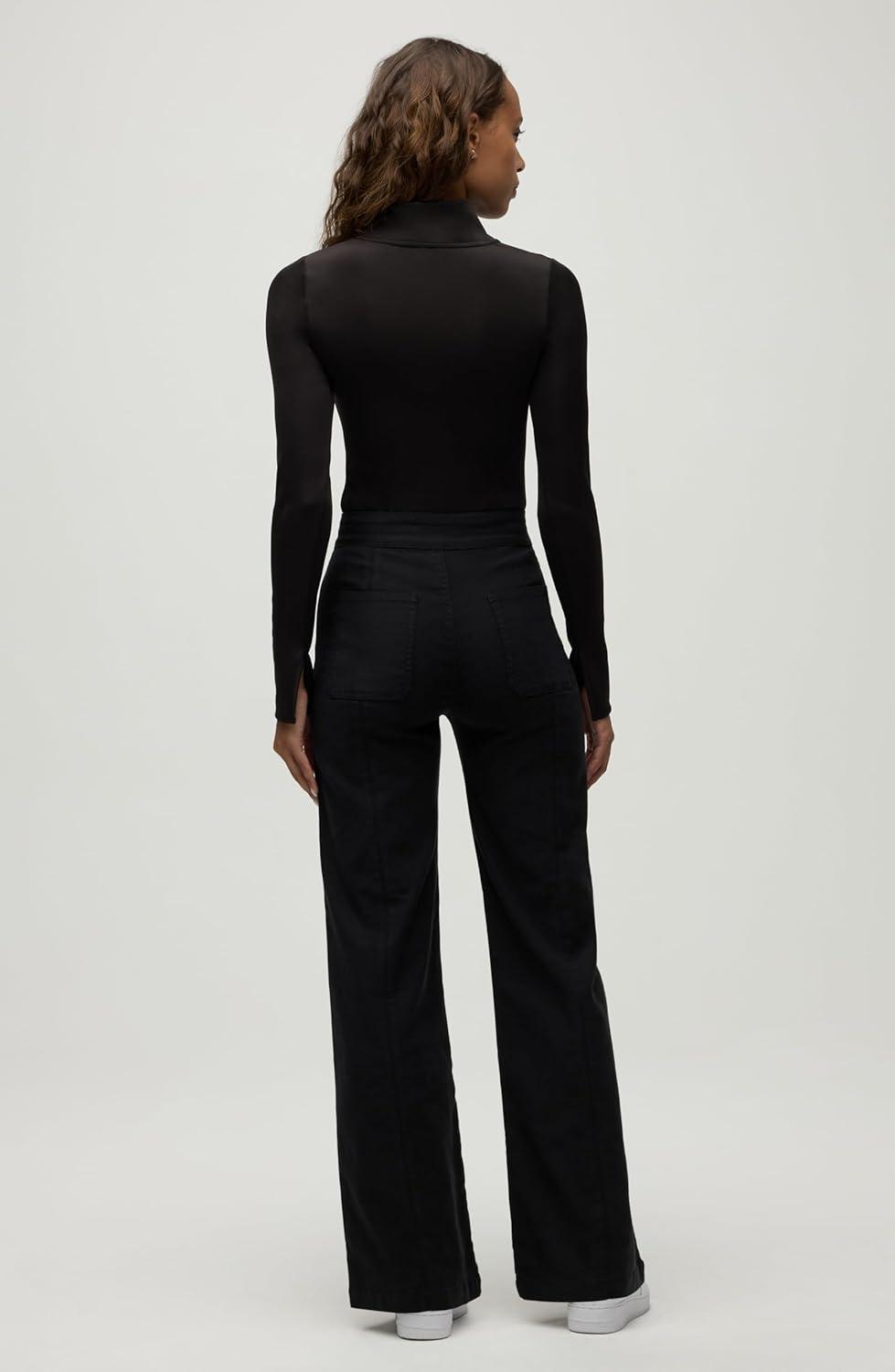 imageHUDSON Womens Tie Waist Wide Leg TrouserBlack Beauty