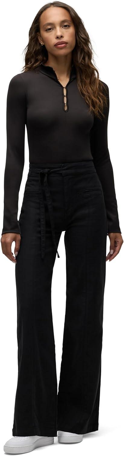 imageHUDSON Womens Tie Waist Wide Leg TrouserBlack Beauty