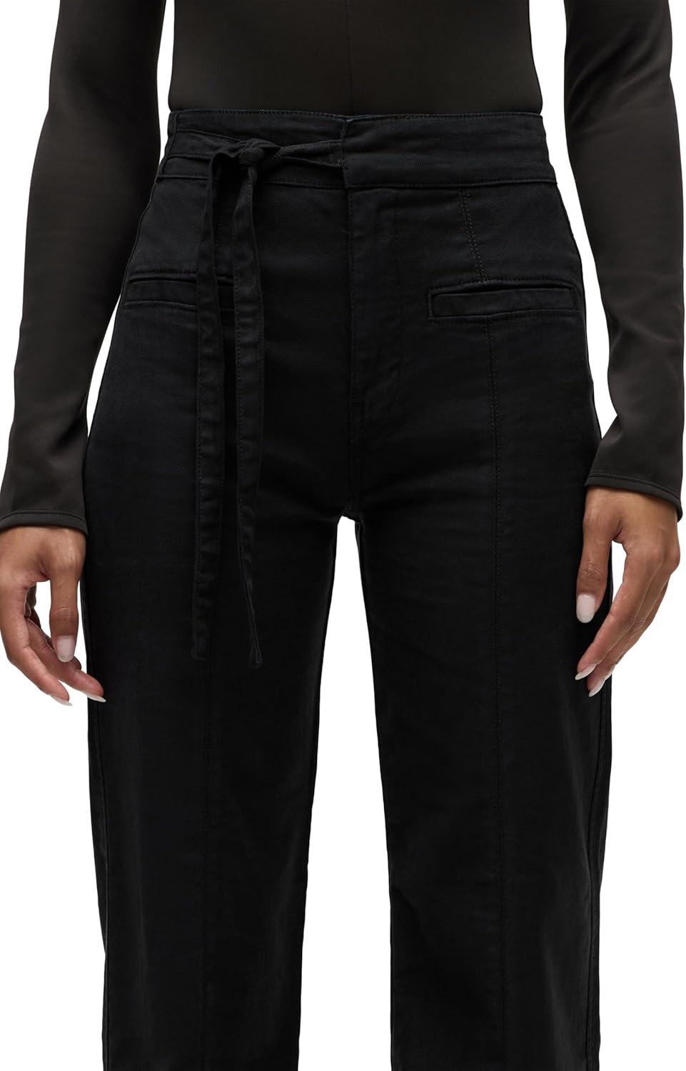 imageHUDSON Womens Tie Waist Wide Leg TrouserBlack Beauty