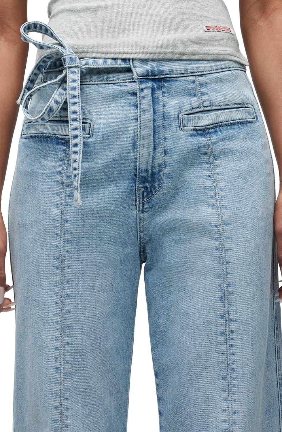 imageHUDSON Womens Tie Waist Wide Leg TrouserDaylight