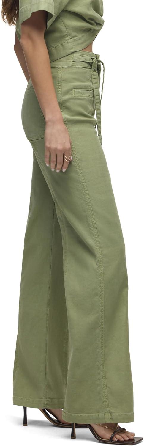 imageHUDSON Womens Tie Waist Wide Leg TrouserSage