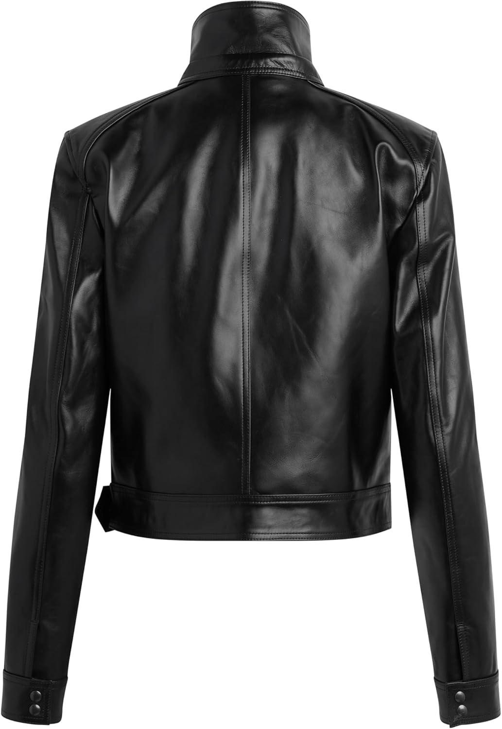 imageHUDSON womens Brooks Nader Sarah Jane Leather JacketJet Black