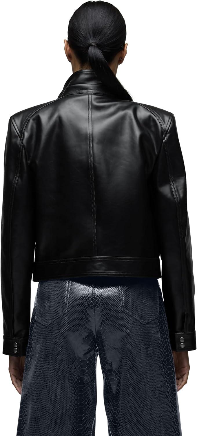 imageHUDSON womens Brooks Nader Sarah Jane Leather JacketJet Black