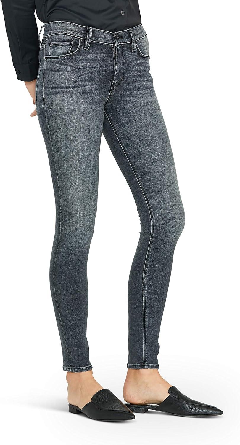 imageHudson Jeans Womens Krista Ankle Skinny Jean with Raw HemJet Fuel