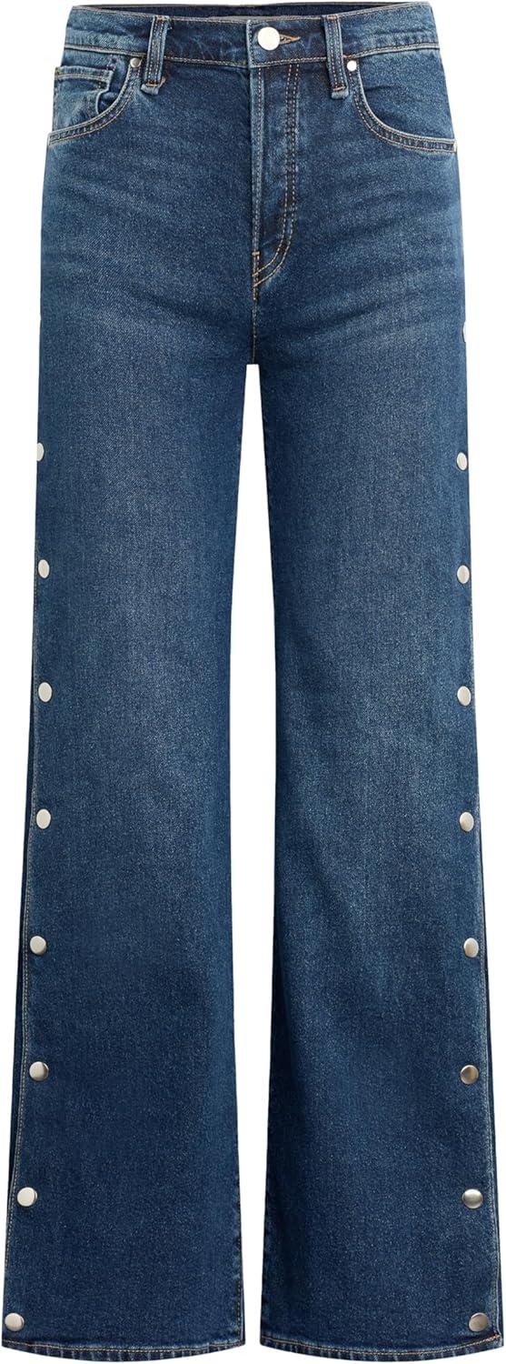 imageHudson Womens Rosie High Rise Wide Leg JeanDeep Ray Side Snaps