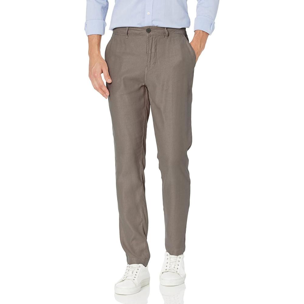 imageHUDSON Mens Classic Slim Straight ChinoCharcoal