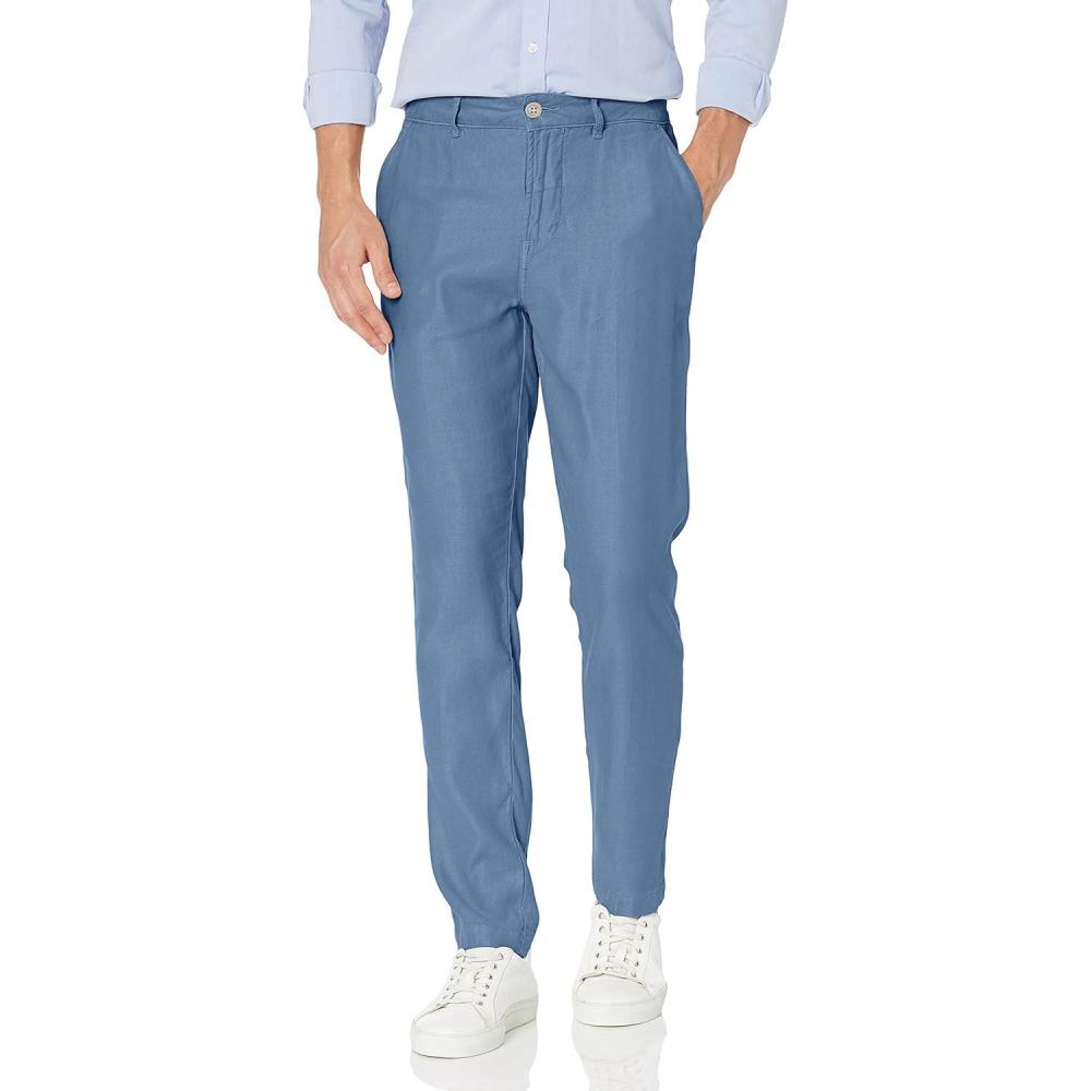 imageHUDSON Mens Classic Slim Straight ChinoHarbor Blue