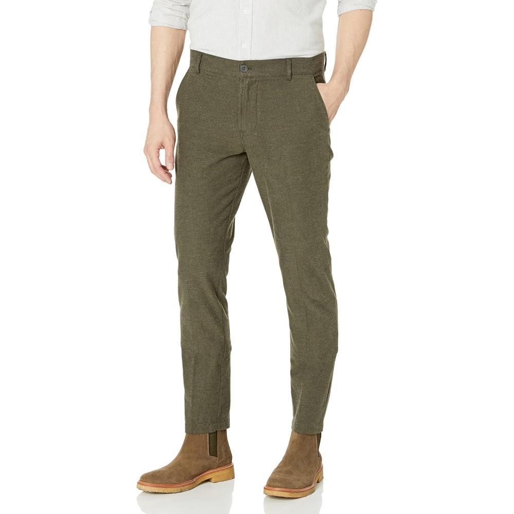 imageHUDSON Mens Classic Slim Straight ChinoHeather Green