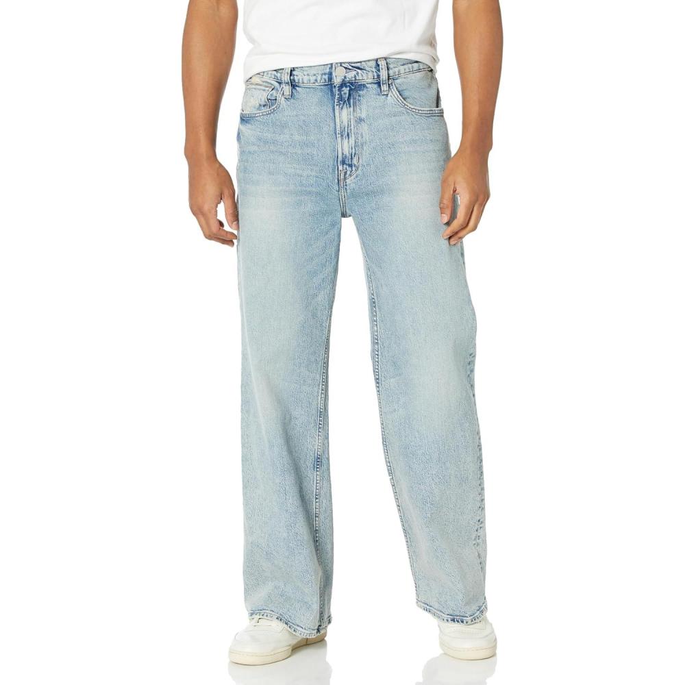 imageHUDSON Mens Luca Loose Fit Wide Leg Denim PantHideaway
