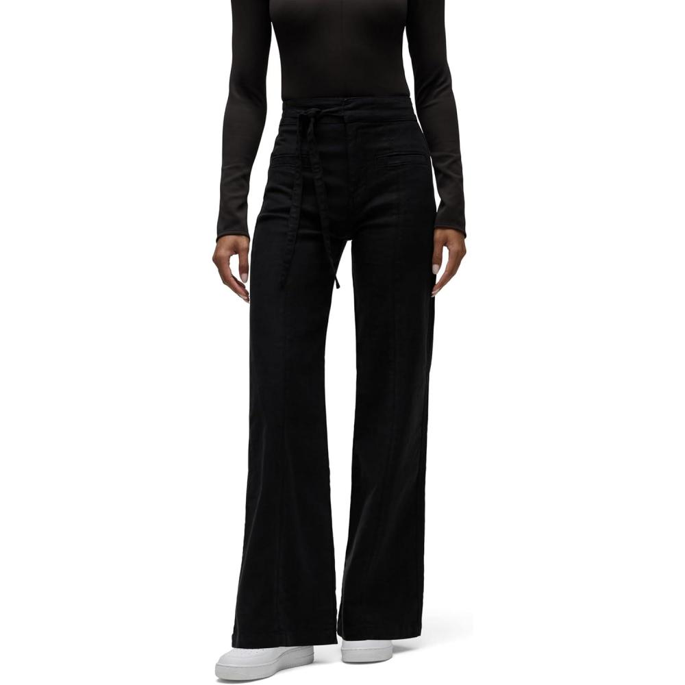 imageHUDSON Womens Tie Waist Wide Leg TrouserBlack Beauty