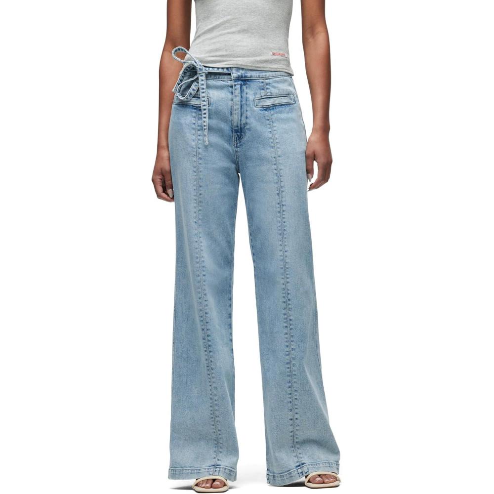 imageHUDSON Womens Tie Waist Wide Leg TrouserDaylight