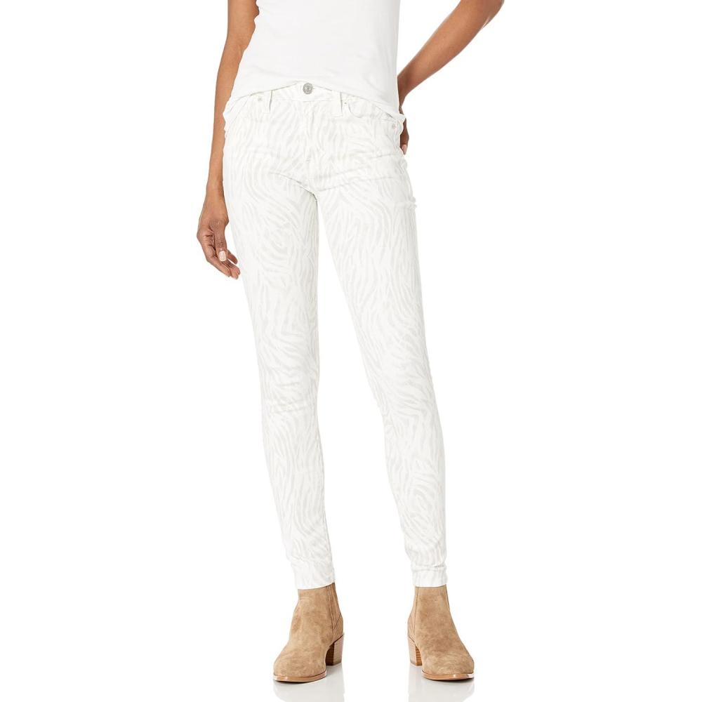 imageHudson Jeans Womens Krista Ankle Skinny Jean with Raw HemDistorted Zebra