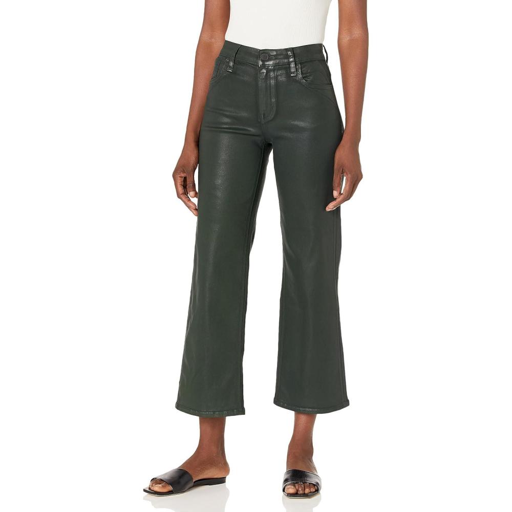 imageHudson Womens Rosie High Rise Wide Leg JeanCoated Scarab