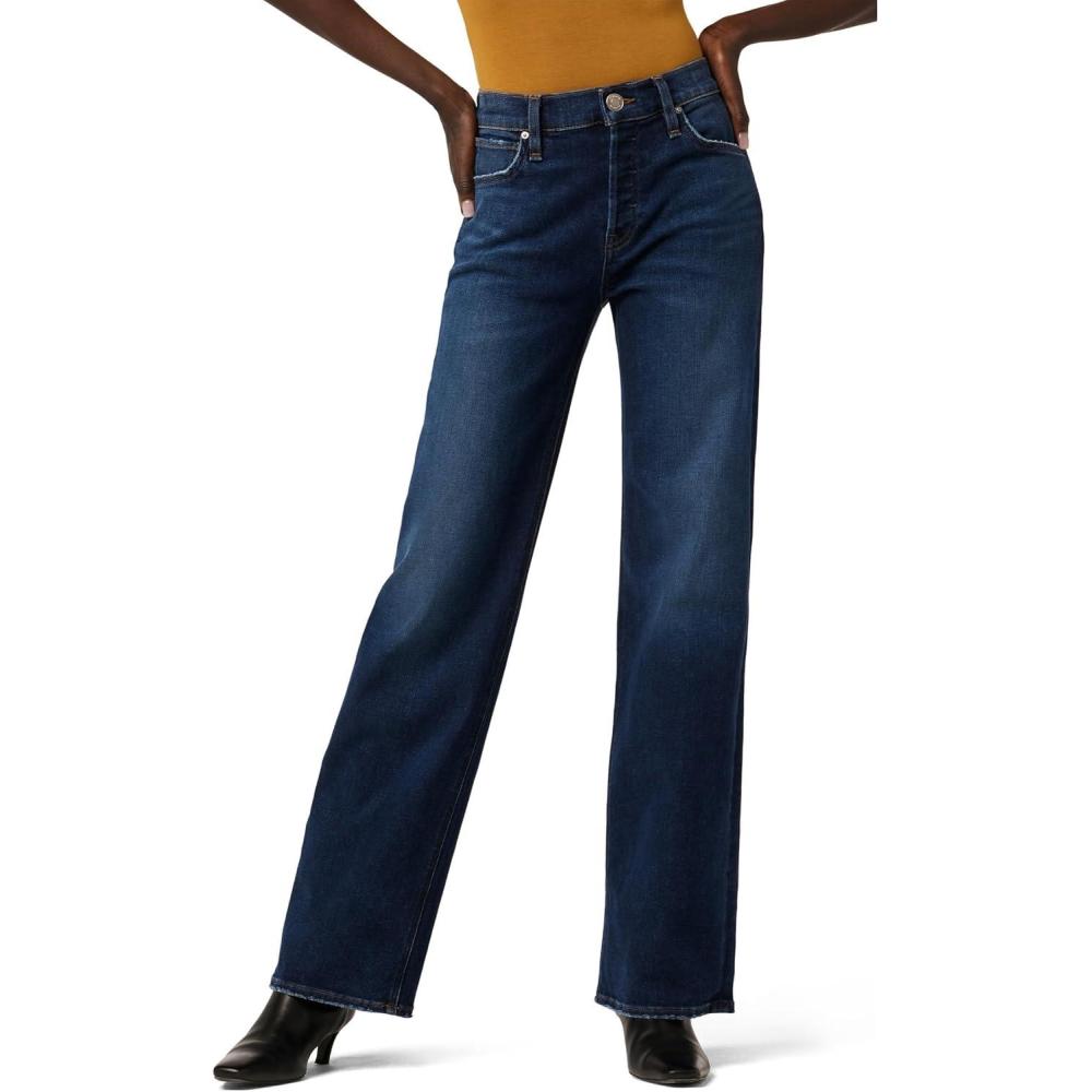 imageHudson Womens Rosie High Rise Wide Leg JeanPoseidon
