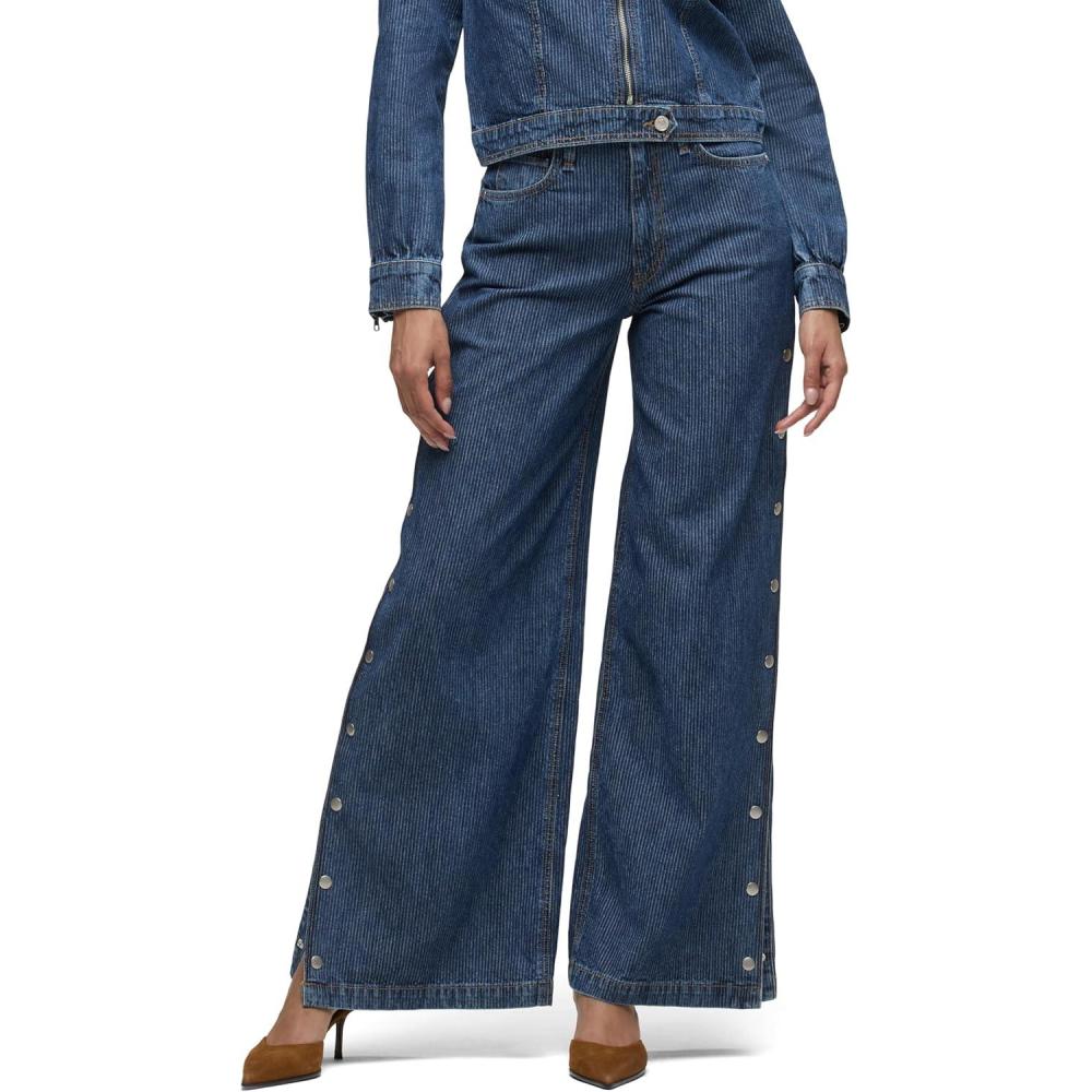 imageHudson Womens James High Rise Wide Leg JeanBedford Cord