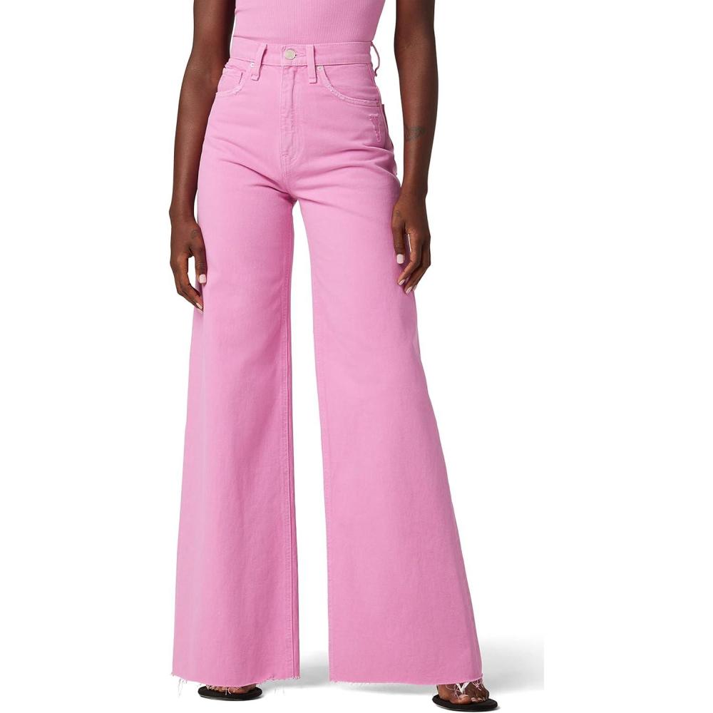 imageHudson Womens James High Rise Wide Leg JeanFuchsia Pink