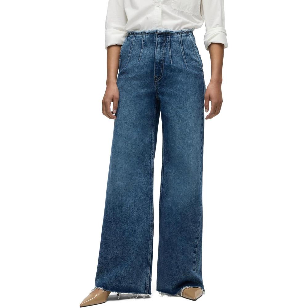 imageHudson Womens James High Rise Wide Leg JeanMallorca