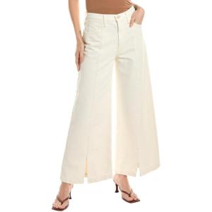 Hudson Womens James High Rise Wide Leg Jean(Distressed Ecru Vent)