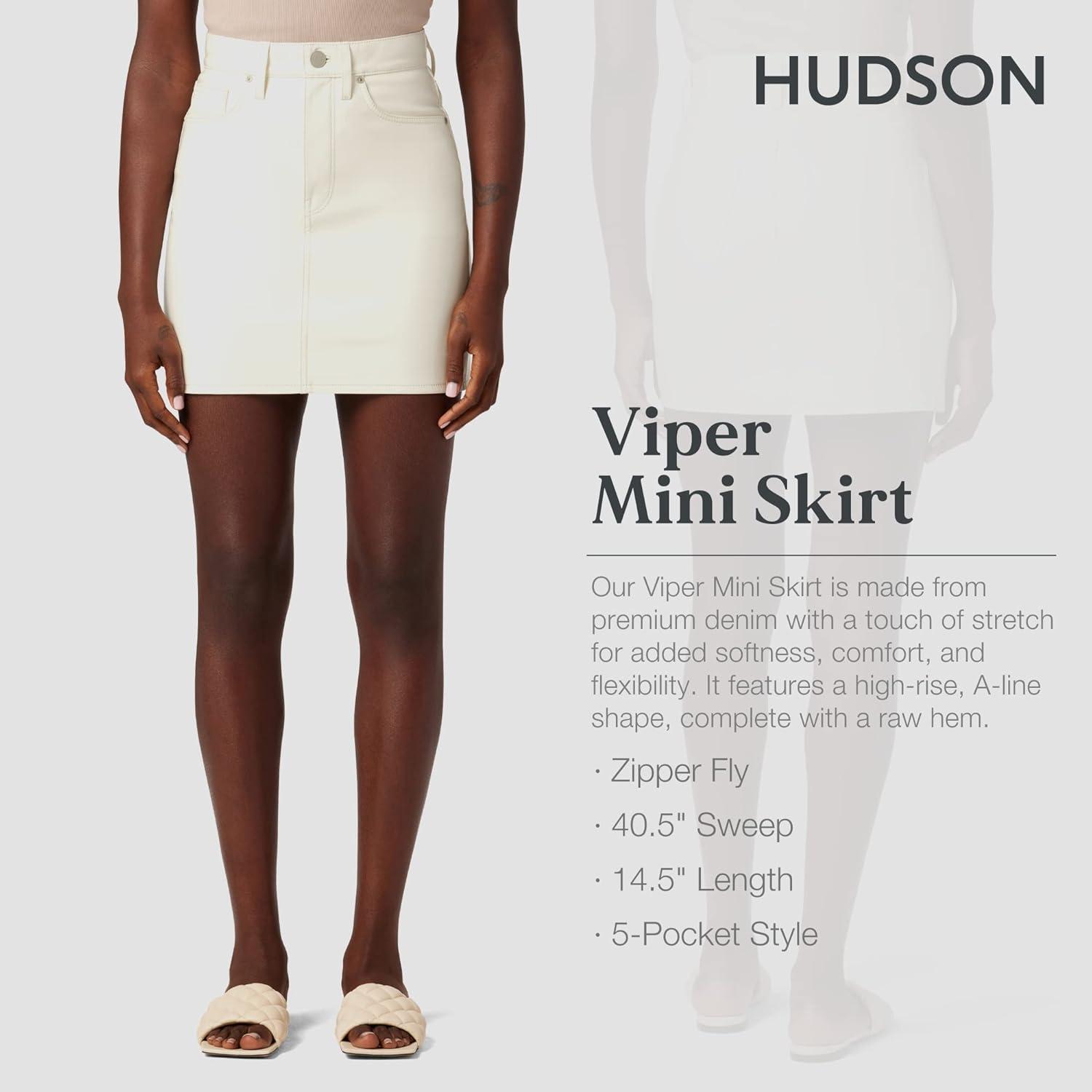 imageHUDSON Womens Cargo Viper SkirtPatent Egret