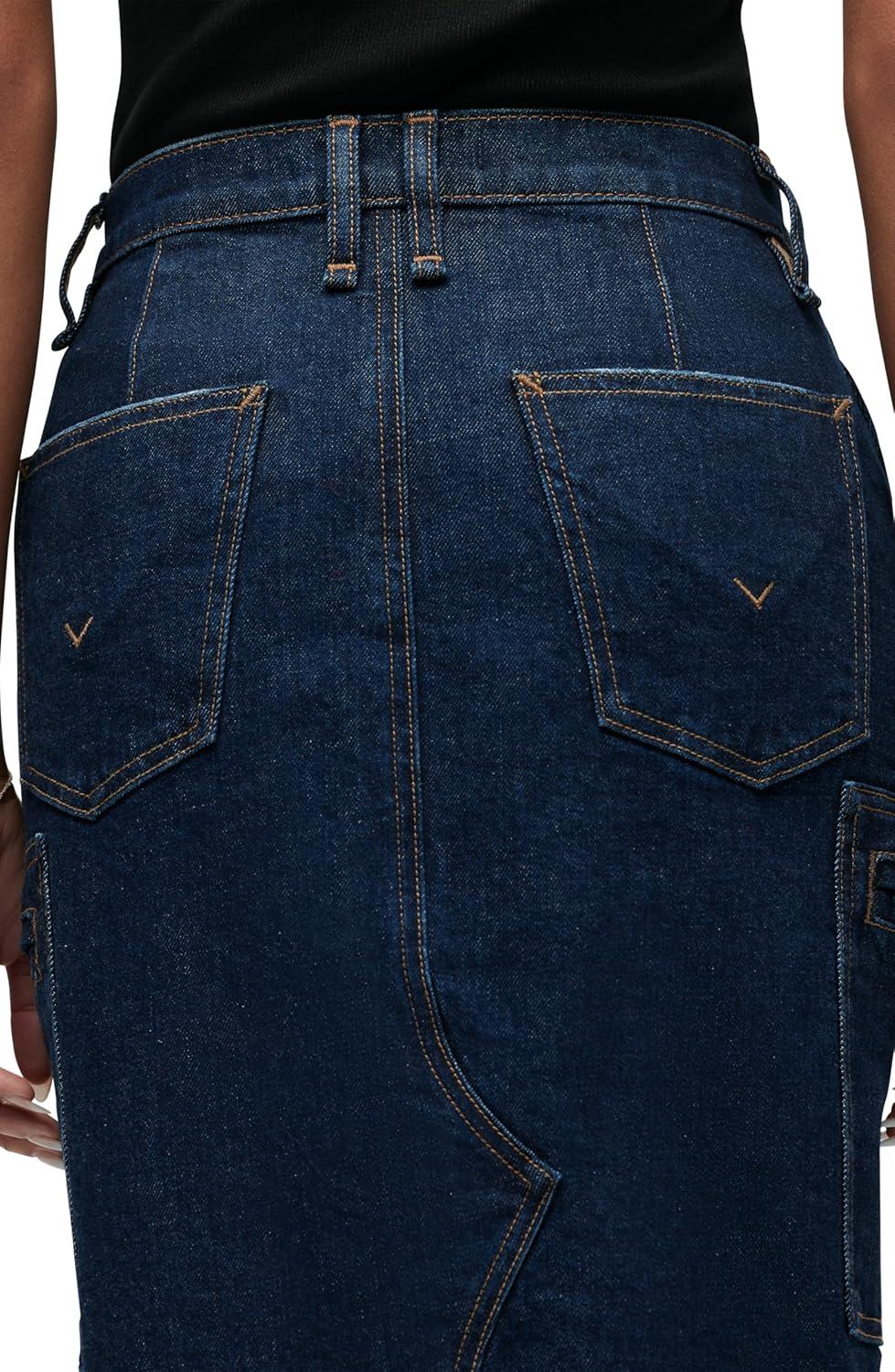 imageHUDSON Womens Reconstucted Midi SkirtDenim Rinse