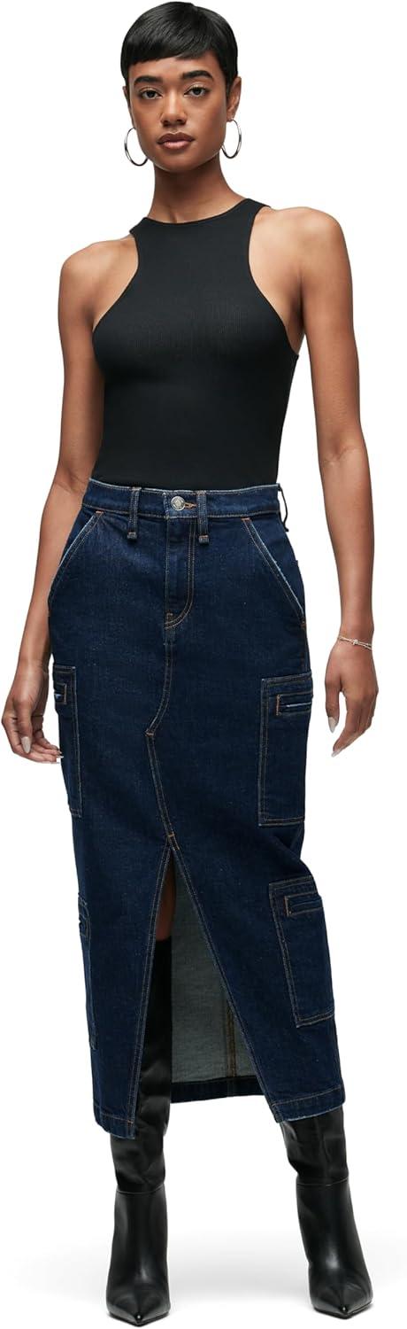 imageHUDSON Womens Reconstucted Midi SkirtDenim Rinse