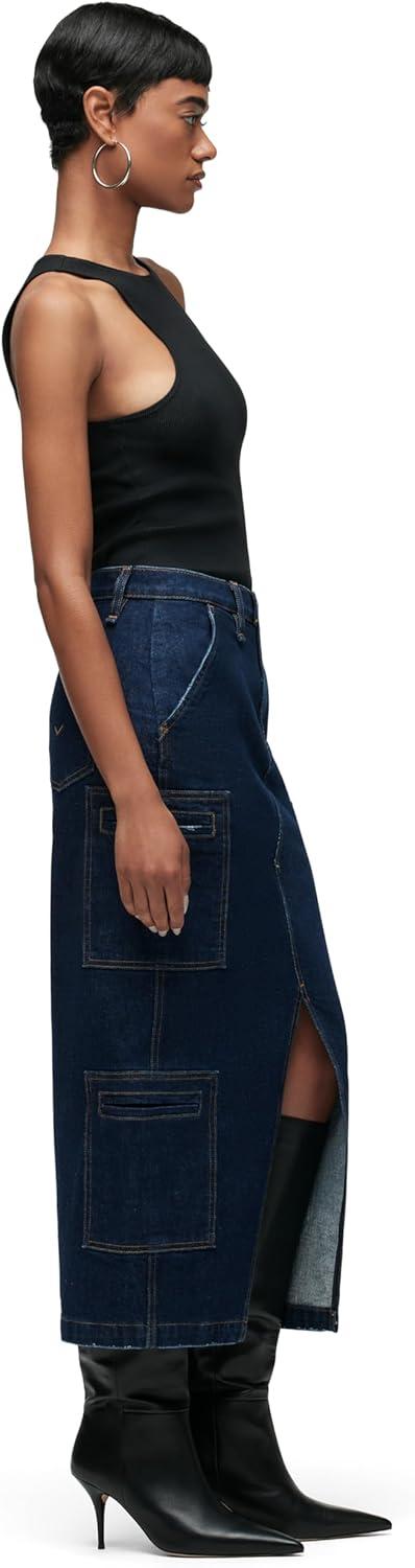 imageHUDSON Womens Reconstucted Midi SkirtDenim Rinse