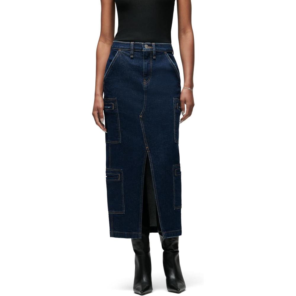 imageHUDSON Womens Reconstucted Midi SkirtDenim Rinse