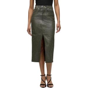 Hudson Womens Reconstucted Midi Skirt(Cypress Glitter)