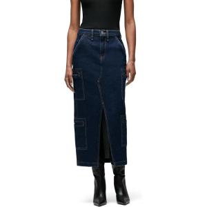 Hudson Womens Reconstucted Midi Skirt(Denim Rinse)