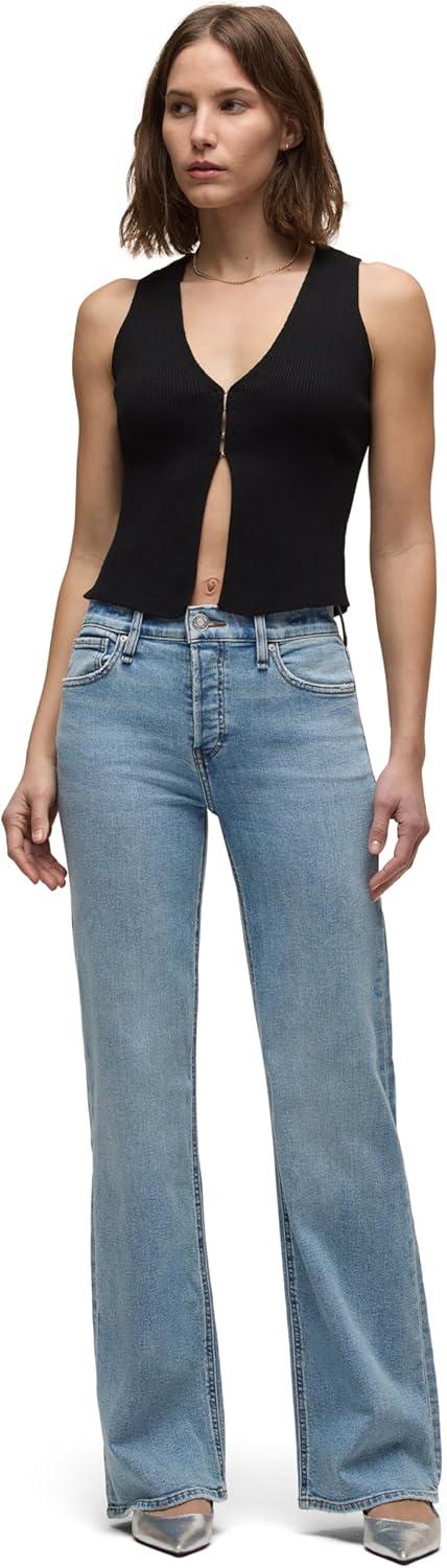 imageHUDSON Womens Rosie Petite High Rise Wide Leg JeanNew Oak