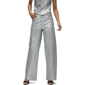 Hudson Womens Lexi Seamed Wide Leg Pant(Matte Silver Foil)
