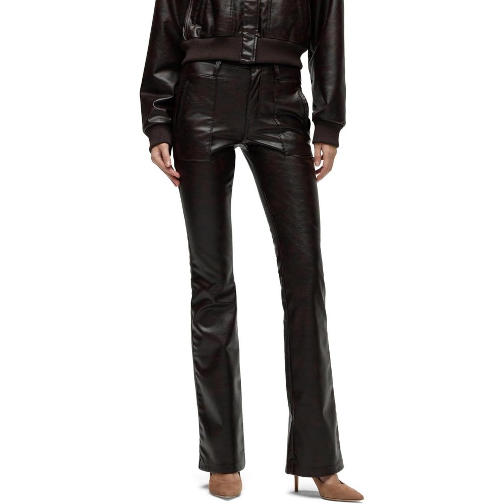 imageHudson Womens Barbara High Rise Bootcut JeanMarbled Vegan Leather